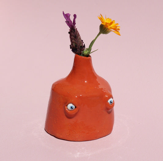 Little Orange Eye Vase